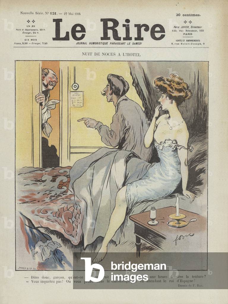 Illustration for Le Rire (colour litho)