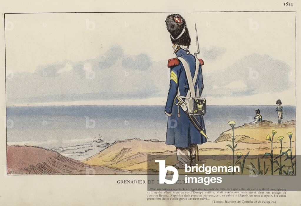 Grenadier De L'Ile D'Elbe, 1814 (colour litho)