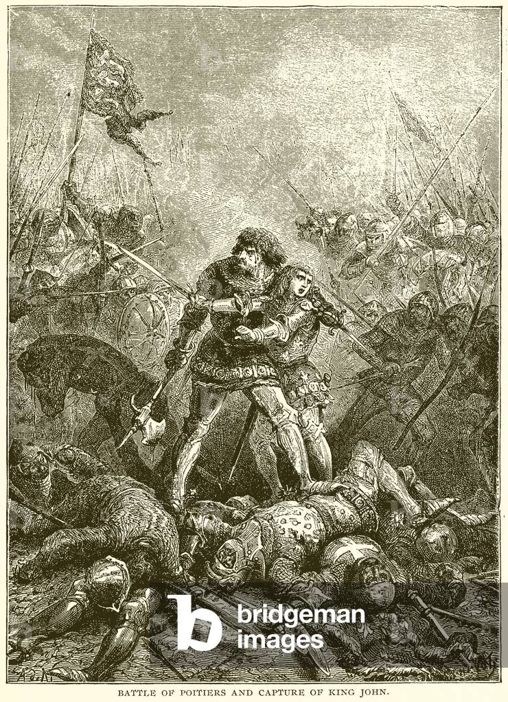 Battle of Poitiers and Capture of King John (engraving)