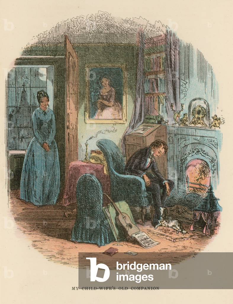 Illustration for David Copperfield (colour litho)