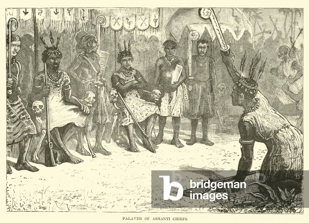 Palaver of Ashanti Chiefs (engraving)