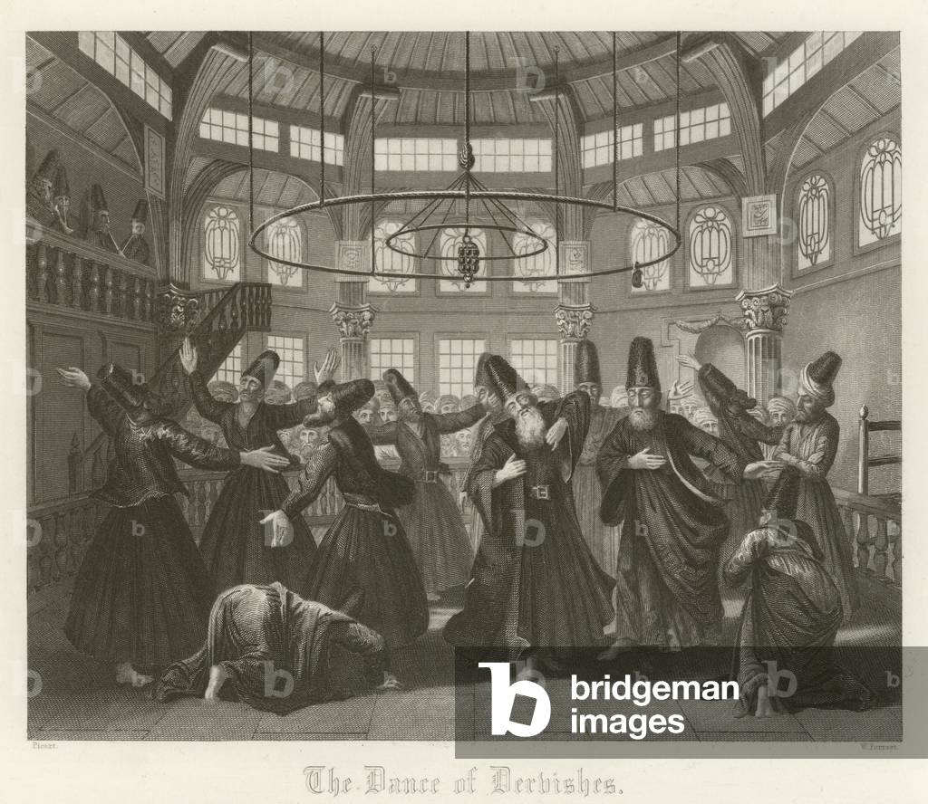 The dance of dervishes (engraving)