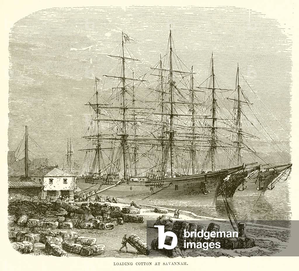 Loading Cotton at Savannah (engraving)