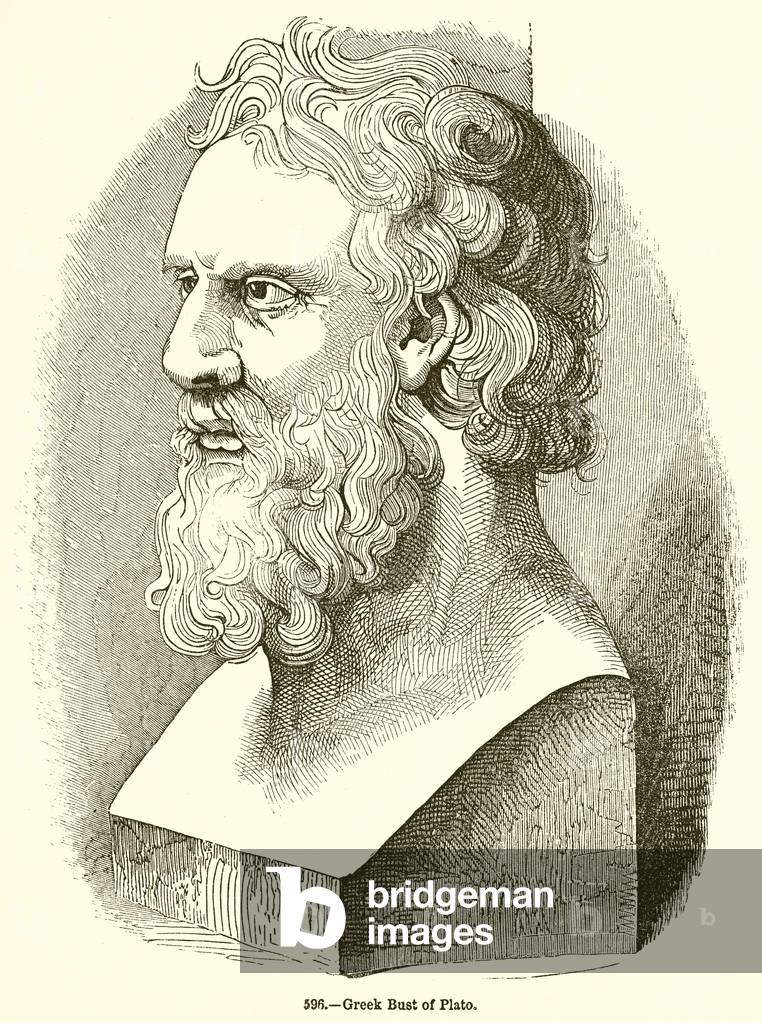 Greek Bust of Plato (engraving)