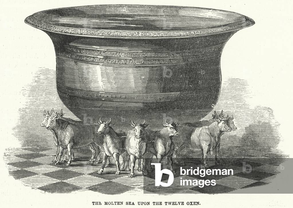 The Molten Sea upon the Twelve Oxen (engraving)