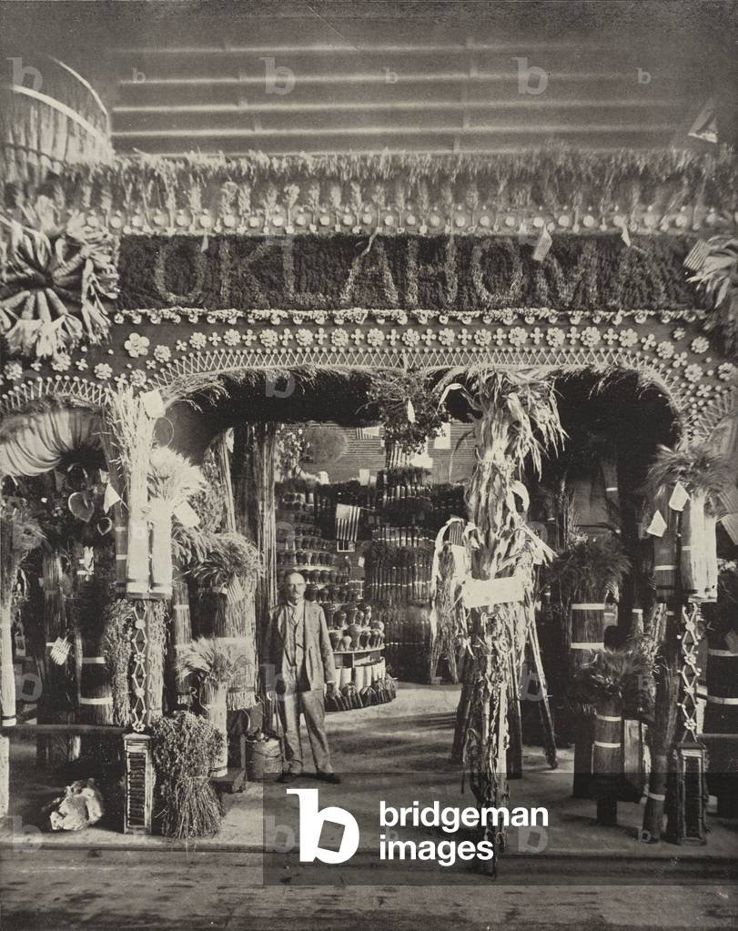 Oklahoma's Pavilion in the Agricultural Building (b/w photo)