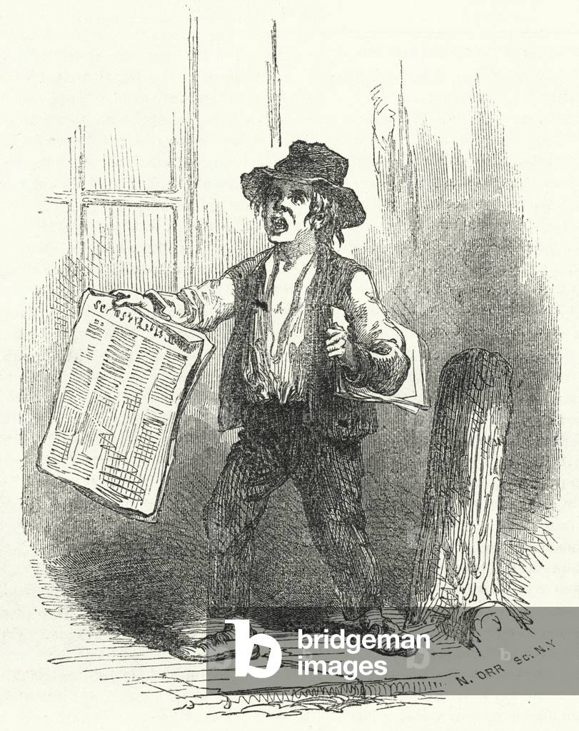 Newspaper Seller (engraving)