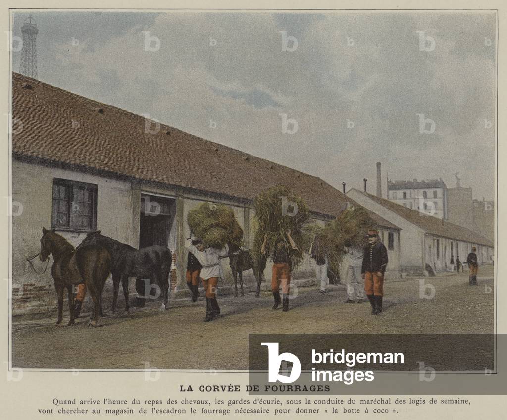 La Corvee de Fourrages (coloured photo)