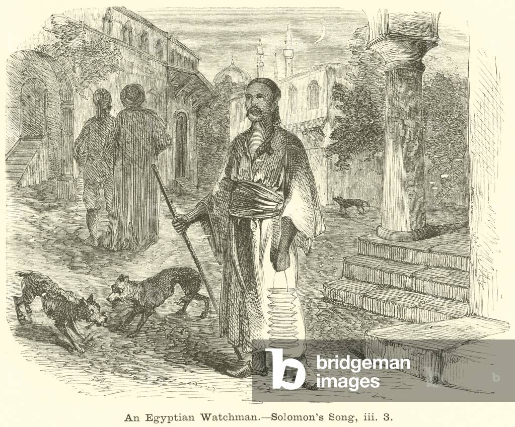 An Egyptian Watchman, Solomon's Song, iii, 3 (engraving)
