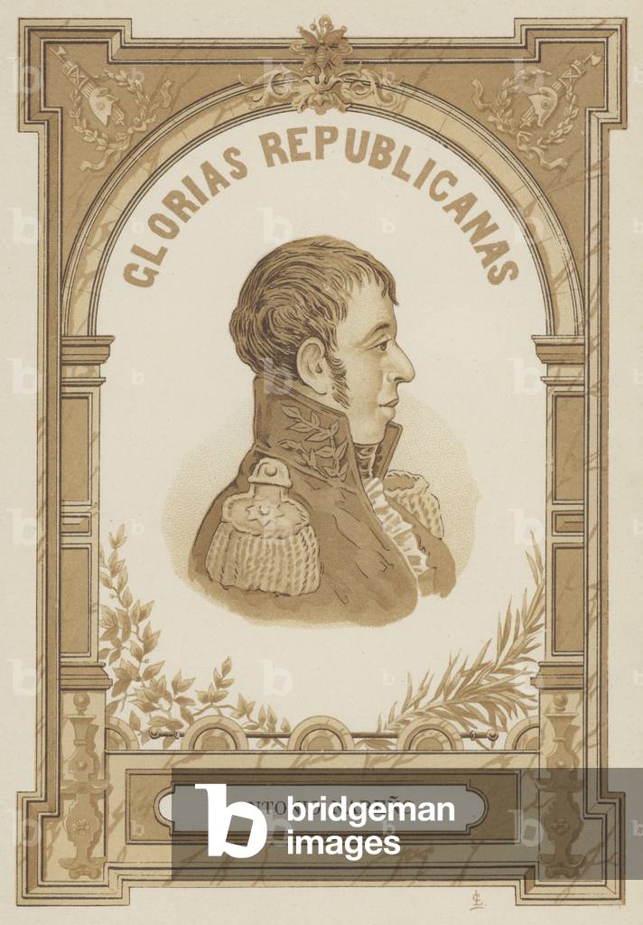 Antonio Narino, Colombian military and political leader (litho)