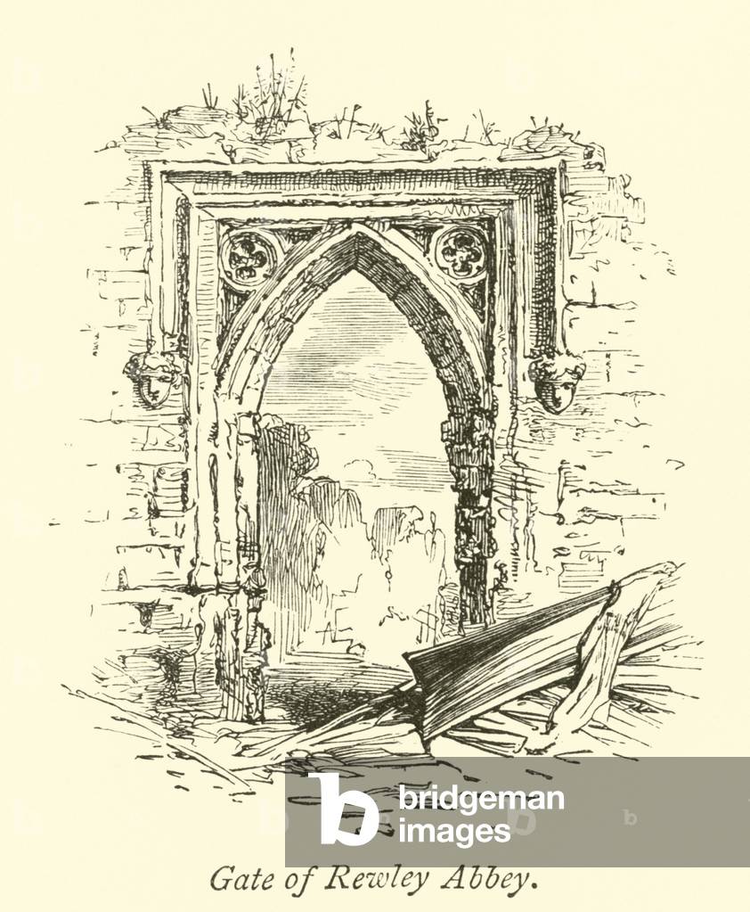 Gate of Rewley Abbey (engraving)