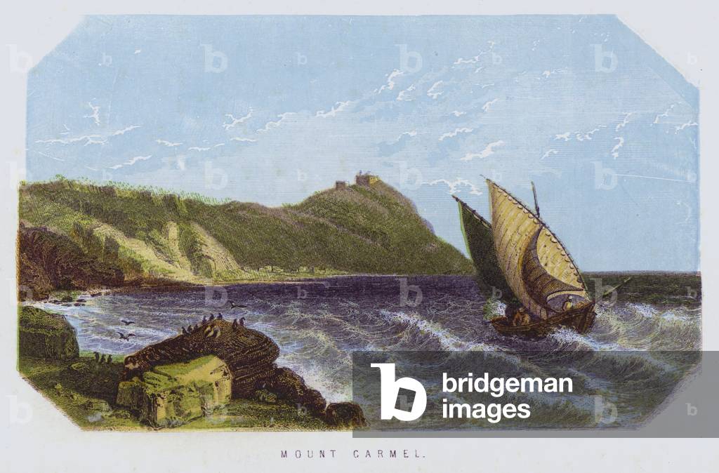 Mount Carmel (colour litho)