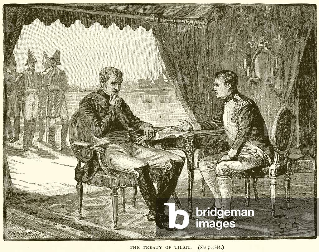The Treaty of Tilsit (engraving)