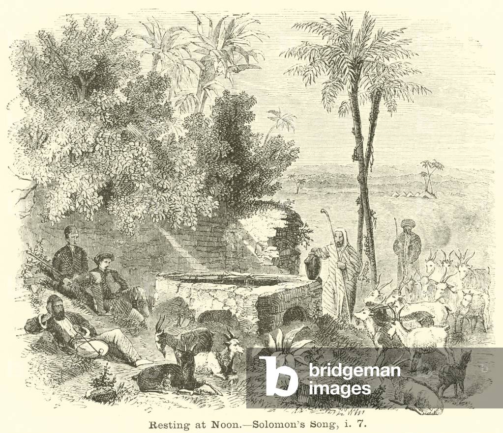 Resting at Noon, Solomon's Song, i, 7 (engraving)