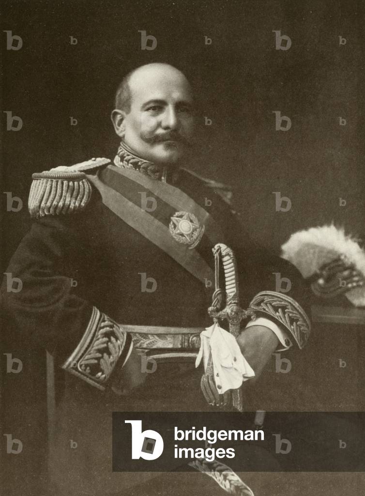 His Excellency Marshal Hermes Rodrigues da Fonseca, President of Brazil, 1910-1914 (b/w photo)