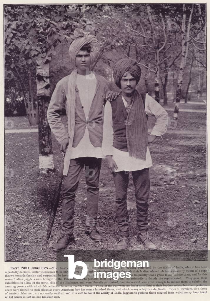Chicago World's Fair, 1893: East India Jugglers (b/w photo)