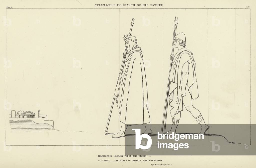 Telemachus in search of his Father (engraving)
