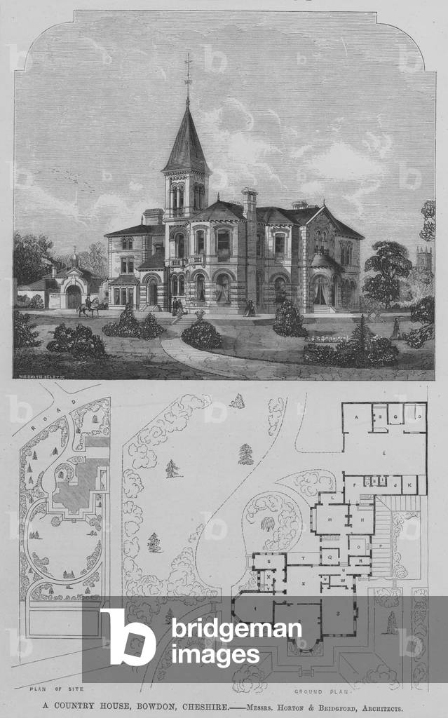 A Country House, Bowdon, Cheshire (engraving)