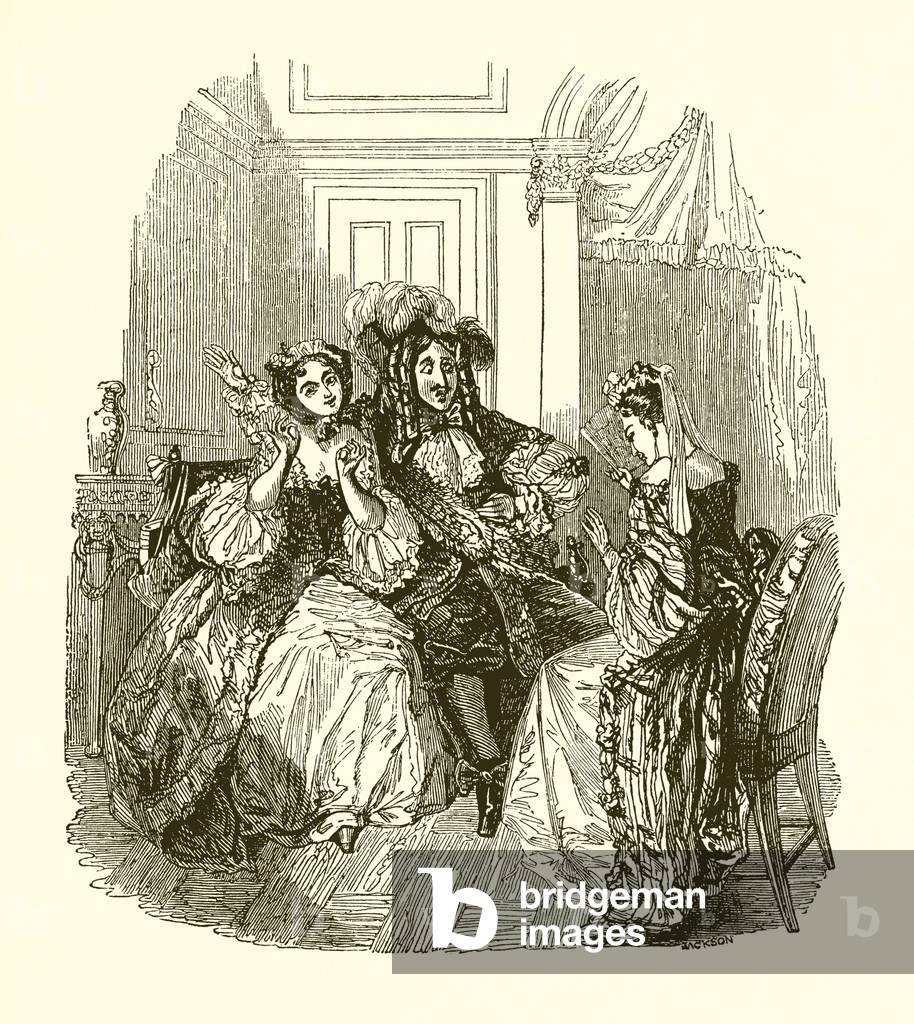Scene from Les Precieuses Ridicules (engraving)