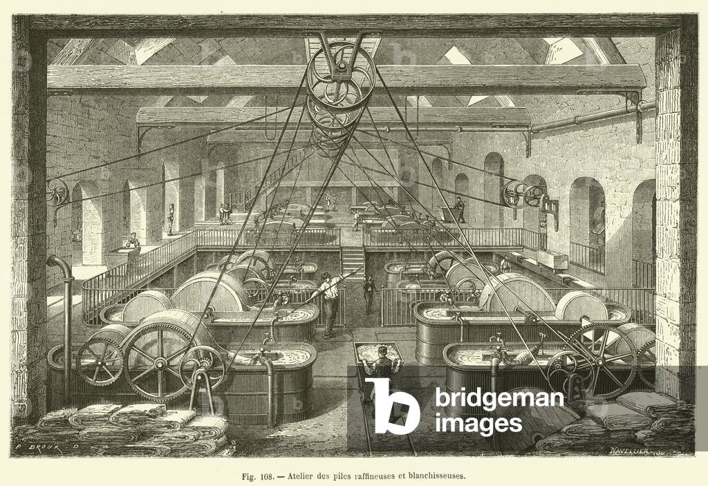 Atelier des piles raffineuses et blanchisseuses (engraving)