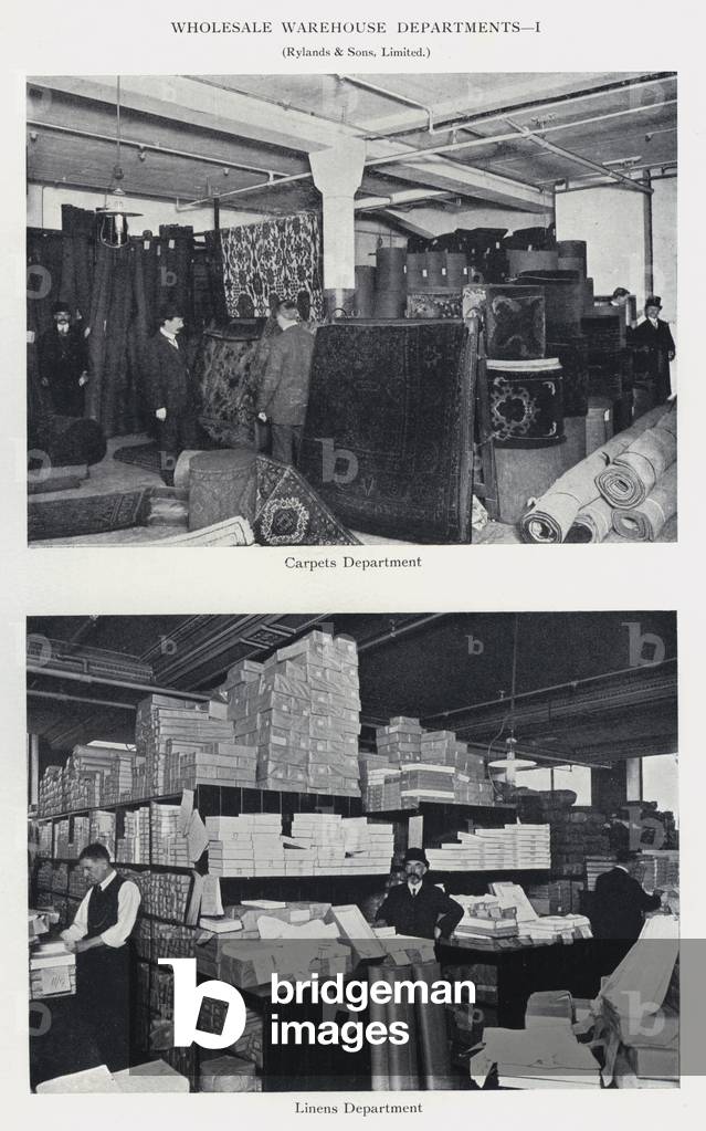 Wholesale Warehouse Departments, Rylands and Sons, Limited (b/w photo)