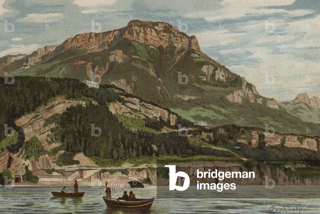 Lake Lucerne: Frohnalp (colour litho)