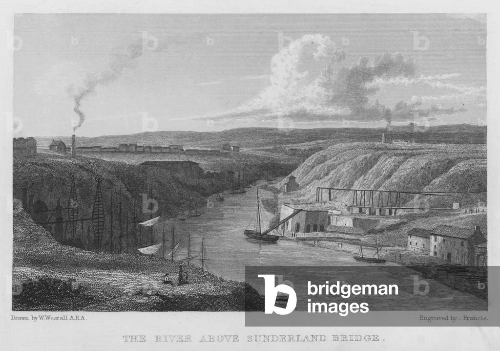 The River above Sunderland Bridge (engraving)
