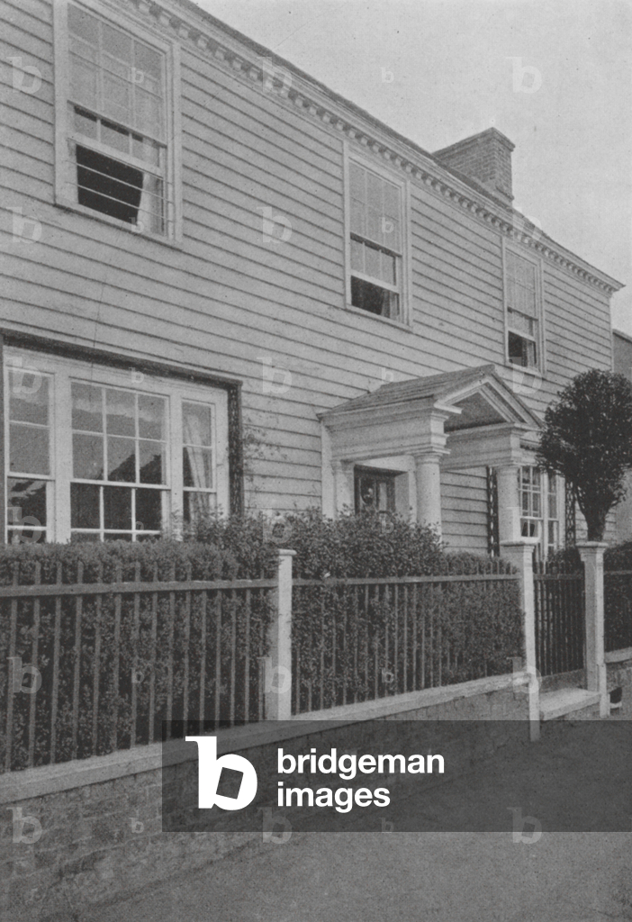 A Weather-Boarded House at Carshalton (b/w photo)
