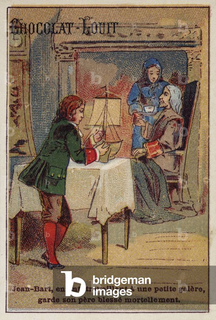Jean Bart, 17th Century French naval commander and privateer, as a child (chromolitho)