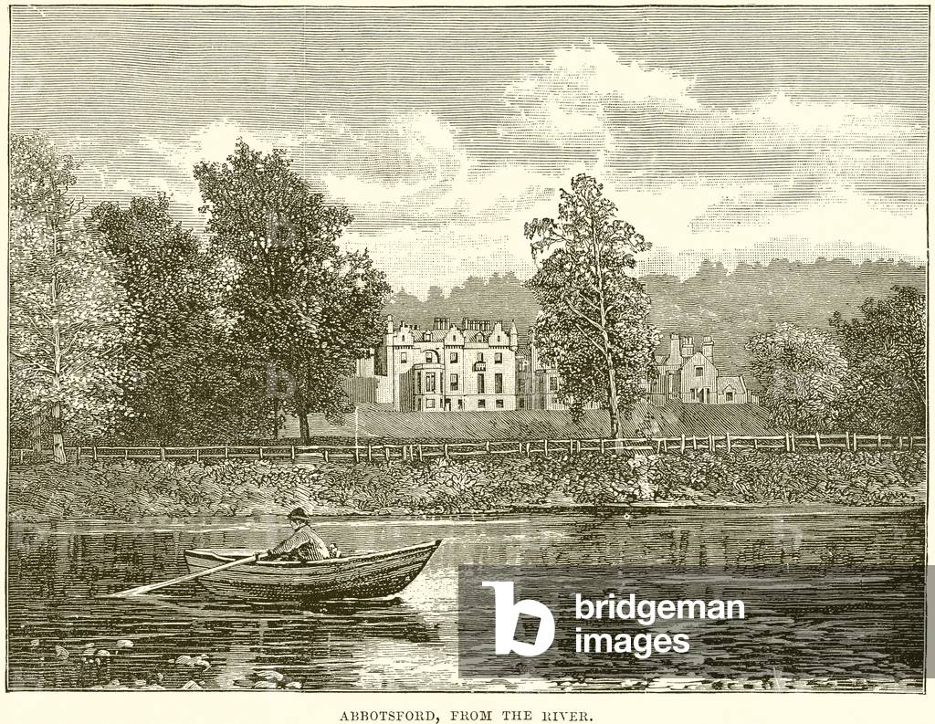 Abbotsford, from the River (engraving)