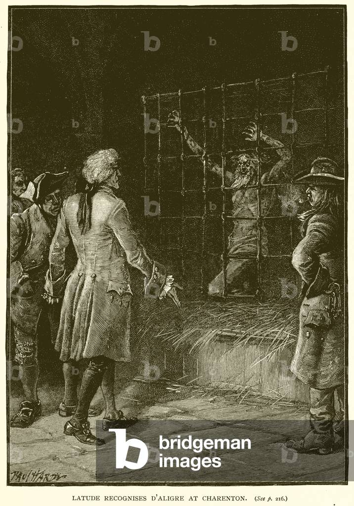 Latude Recognises D'Aligre at Charenton (engraving)