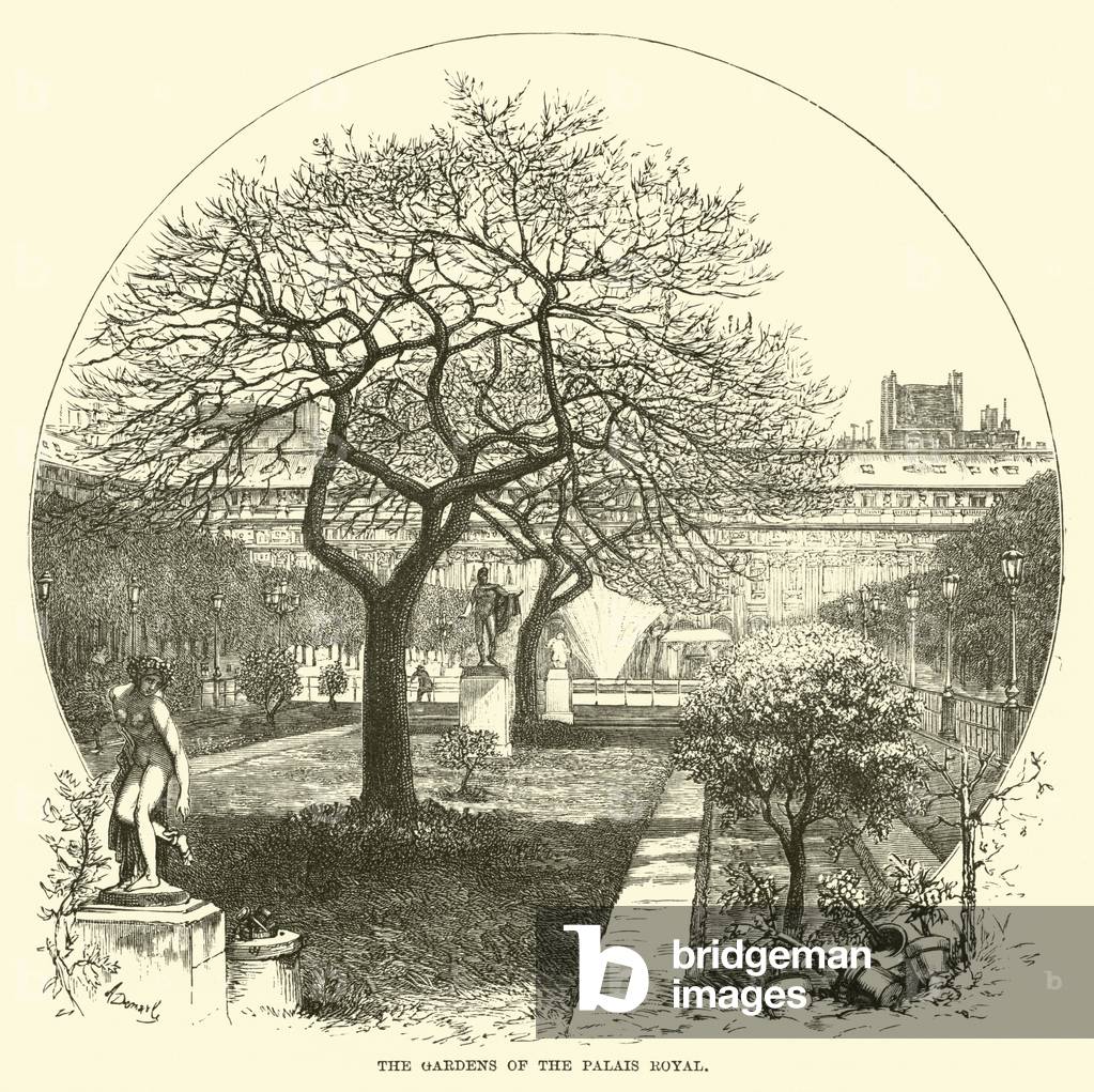 The gardens of the Palais Royal (engraving)