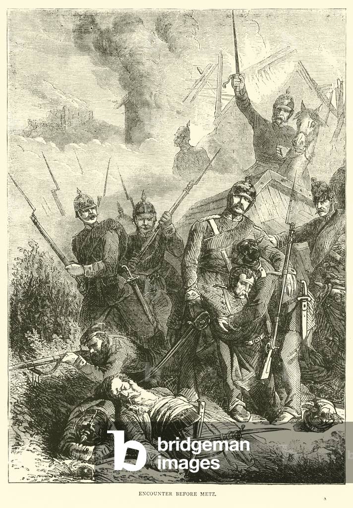 Encounter before Metz, August 1870 (engraving)