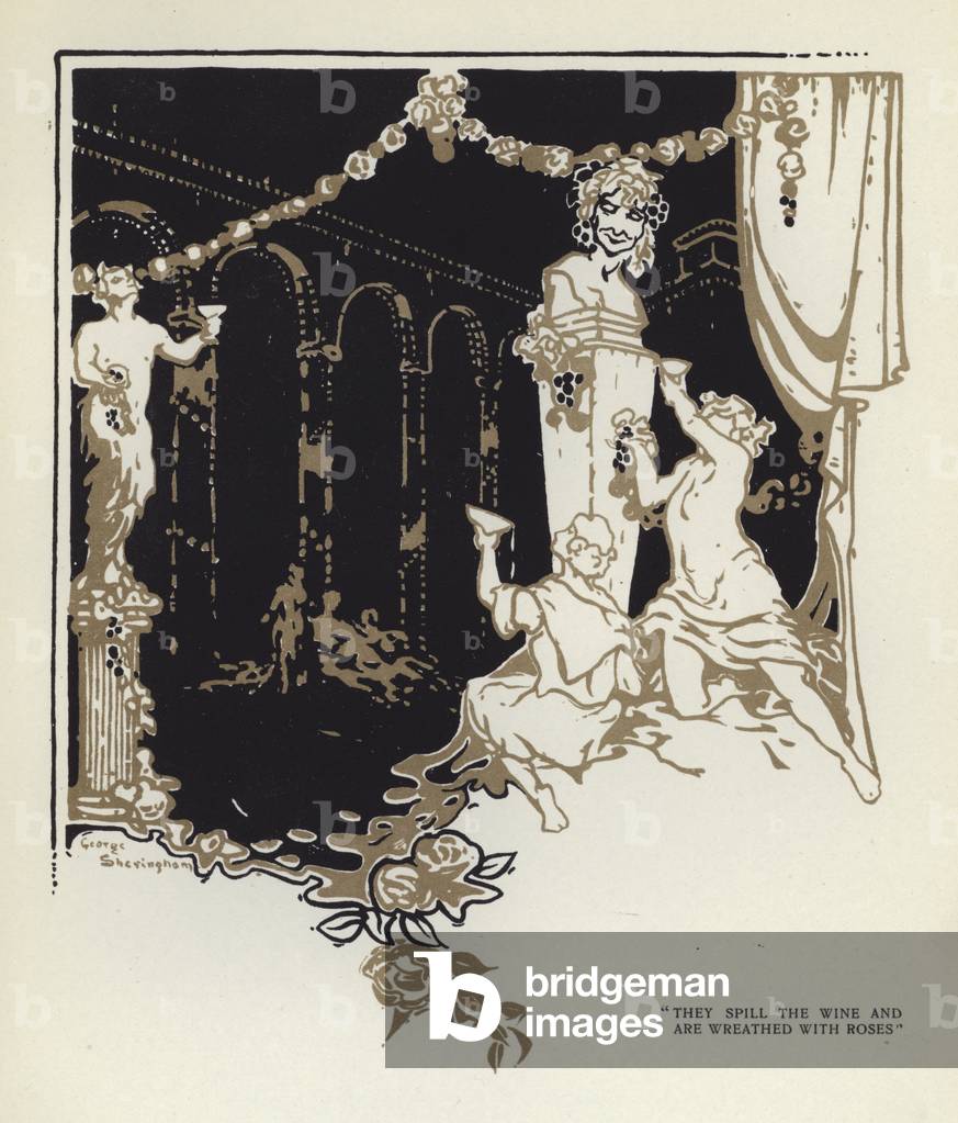 Illustration for The Happy Hypocrite by Max Beerbohm (colour litho)