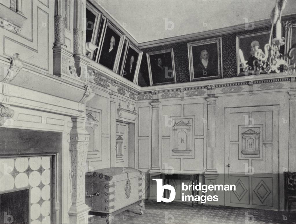 Kensington, Holland House, White Parlour, c 1640 (b/w photo)