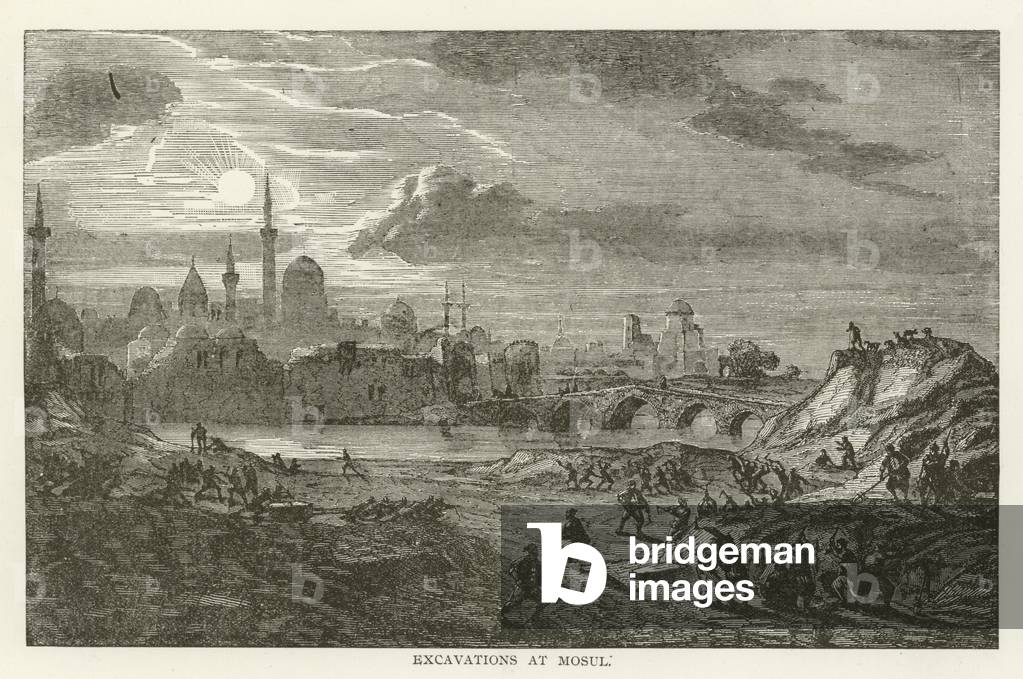 Excavations at Mosul (engraving)
