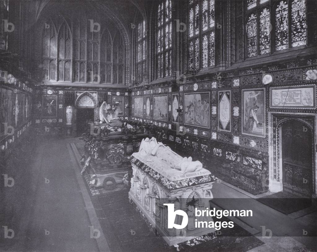 Albert Memorial Chapel, Windsor Castle, Berkshire (b/w photo)