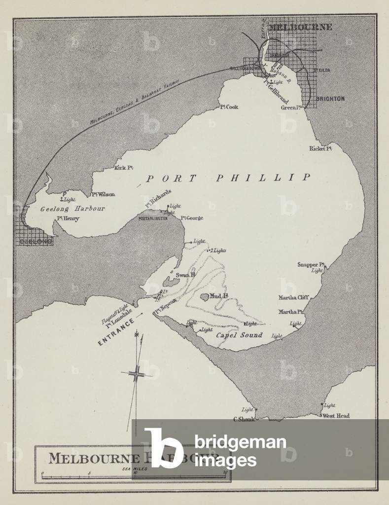 Melbourne Harbour (litho)