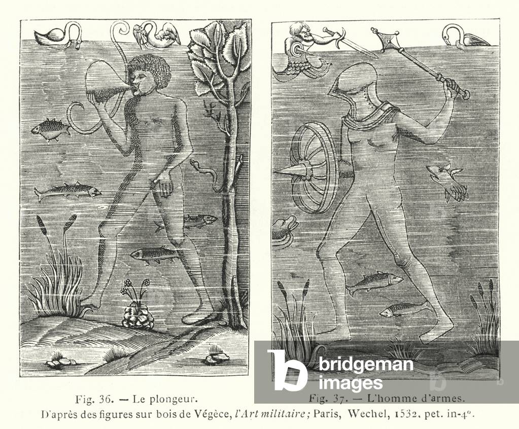 Le plongeur; L'homme d'armes (engraving)