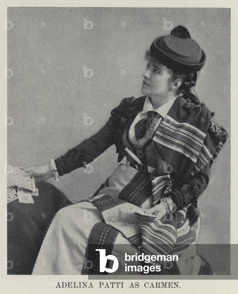 Adelina Patti as Carmen (b/w photo)