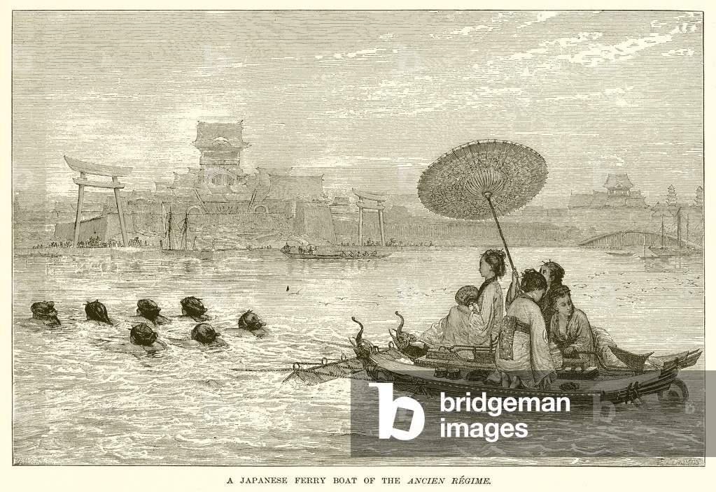 A Japanese Ferry Boat of the Ancien Regime (engraving)