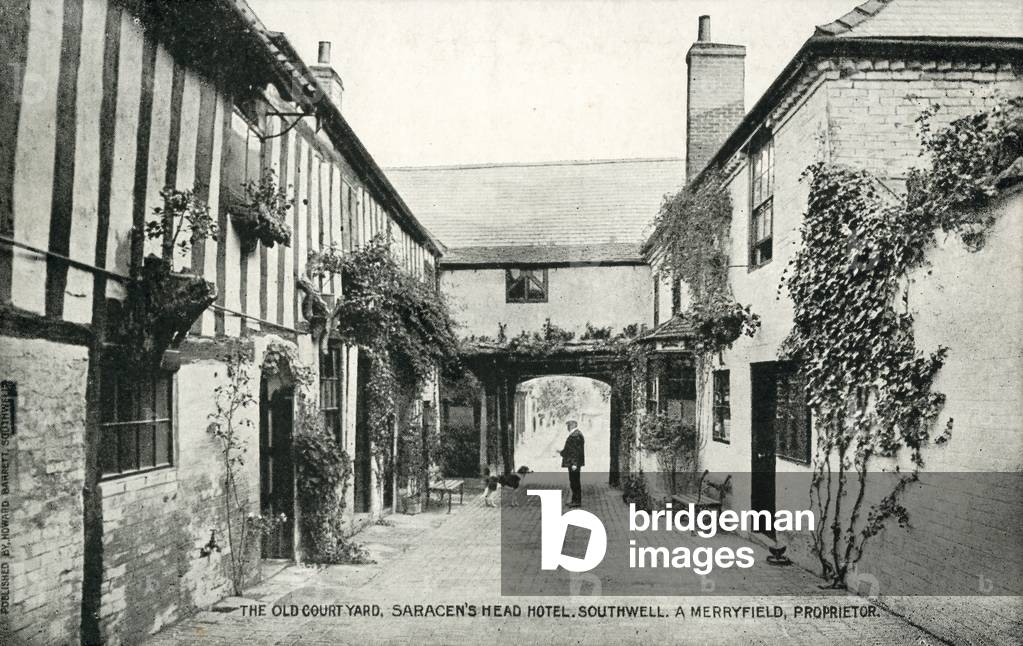 Saracen's Head Hotel, Southwell (b/w photo)