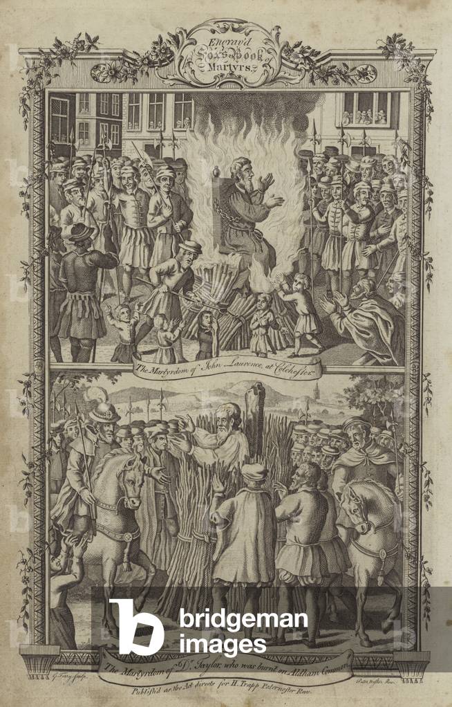 Illustration for Fox's Book of Martyrs, 1776 edition (engraving)
