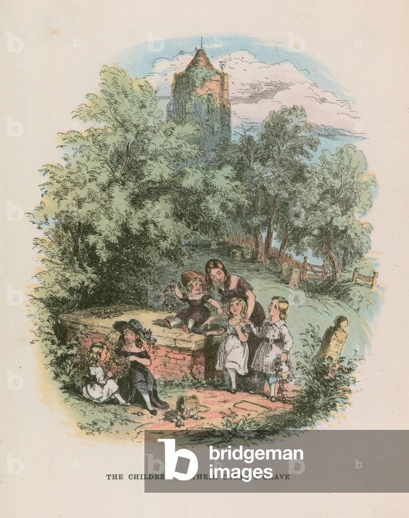 Illustration for Nicholas Nickleby (colour litho)