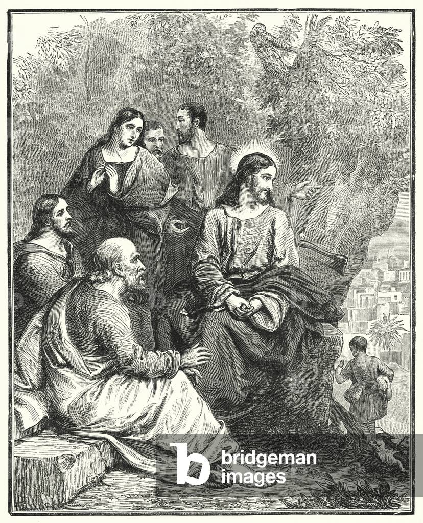 Jesus Christ weeping over Jerusalem (engraving)