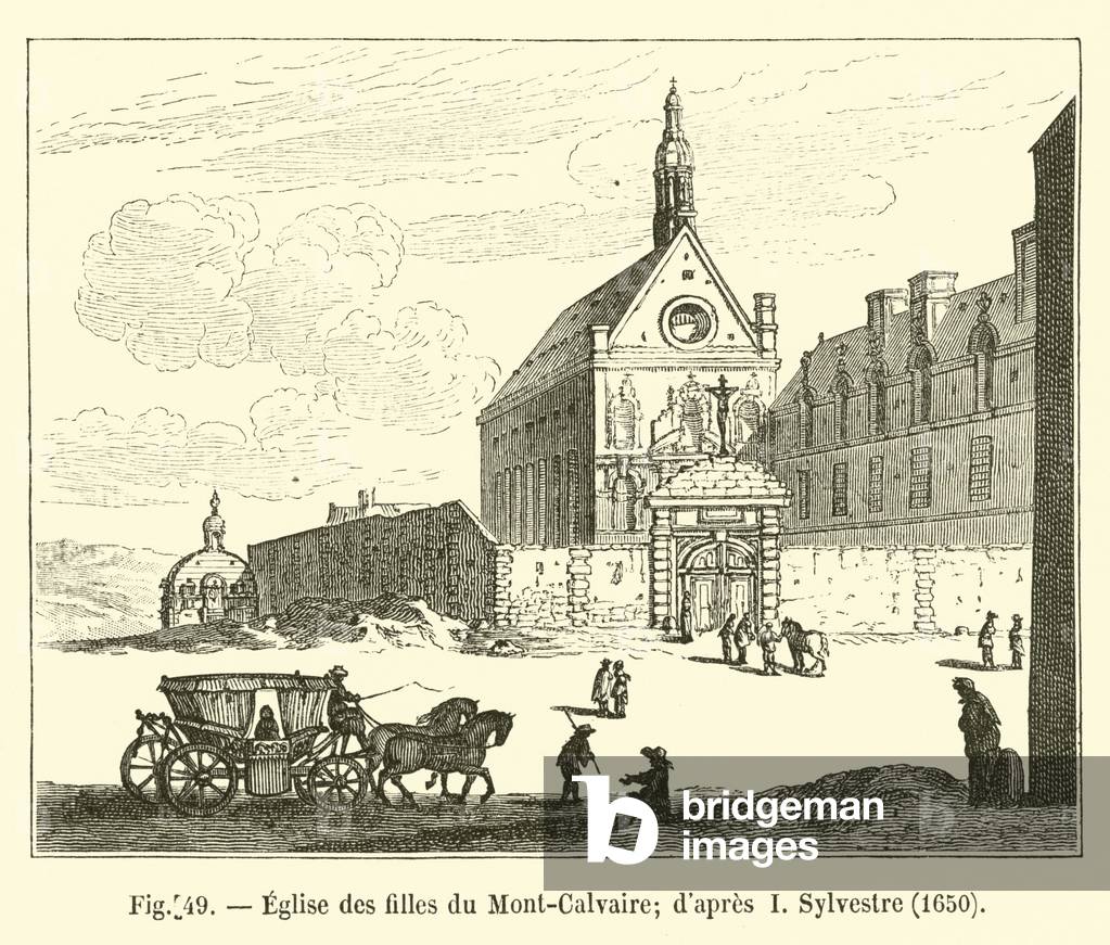 Eglise des filles du Mont-Calvaire; d'apres I Sylvestre, 1650 (engraving)