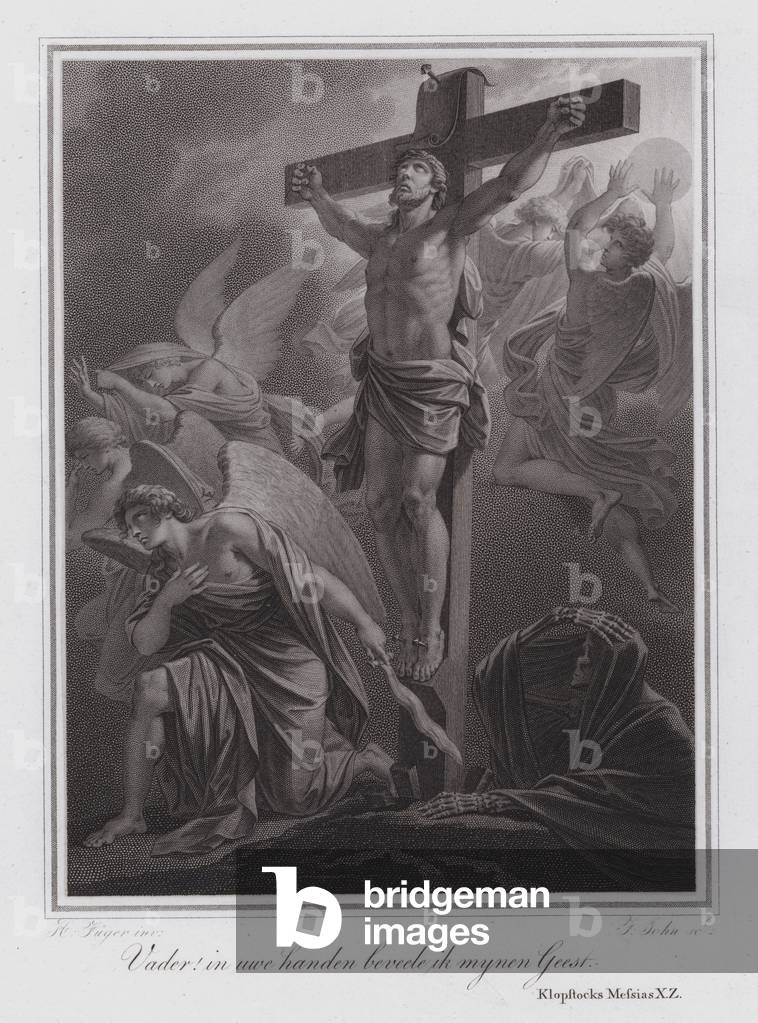 Father! Into your hands I commend my spirit. Jesus on the Cross (engraving)