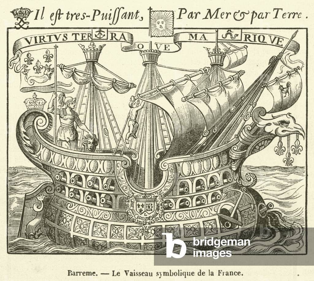 Barreme, Le Vaisseau symbolique de la France (engraving)