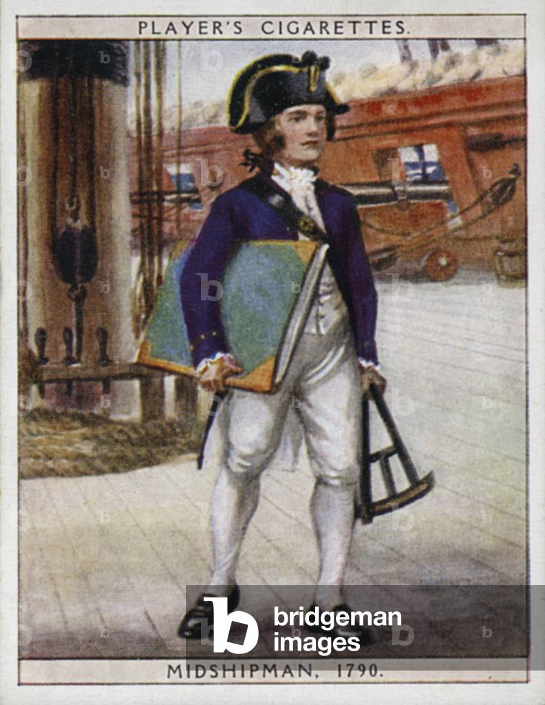 Midshipman, 1790 (colour litho)