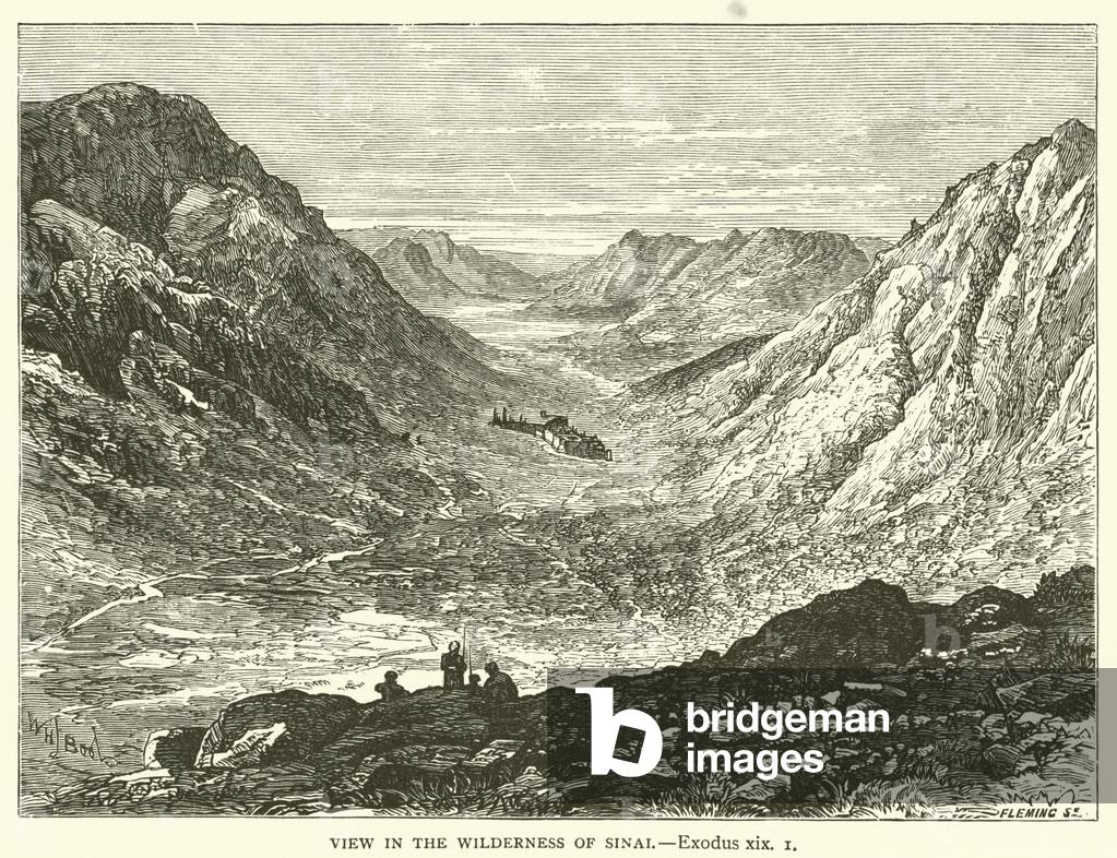 View in the Wilderness of Sinai, Exodus, xix, 1 (engraving)